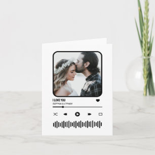 Custome Photo Sång Playlist lite Alla hjärtans dag Kort