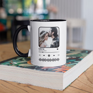 Custome Photo Sång Playlist lite Alla hjärtans dag Mugg
