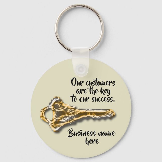 Customer Appreciation Metal Key Business Thank You Nyckelring (Framsida)