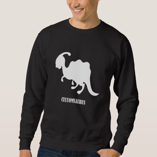 Customer saurus Dinosaur Party Lång Ärmad Tröja (Framsida)