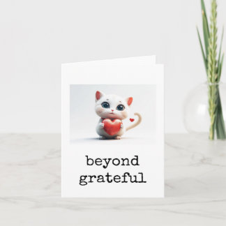 Customer Thank You Card, Appreciation, Cute Cat Kort