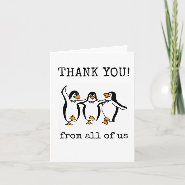 Customer Thank You Card, From All of Us, Funny Kort (Framsida)