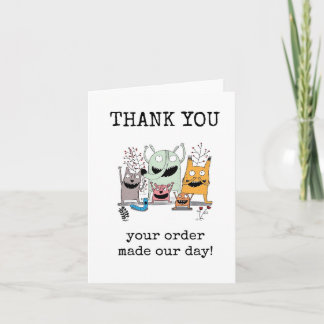 Customer Thank You Card, Funny, Cute Kort