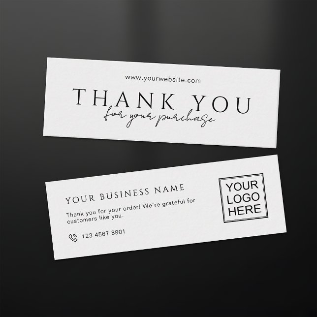 Customers Order Packaging Thank You Mini Inserts Mini Visitkort (Skapare uppladdad)