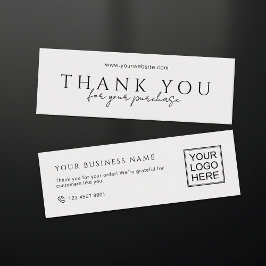 Customers Order Packaging Thank You Mini Inserts Visitkort