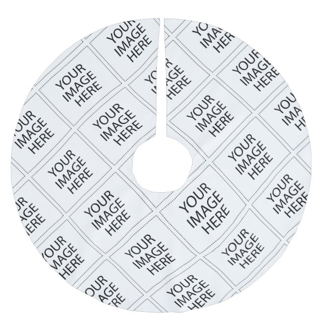 #CustomImageLogoTreeSkirts Julgransmatta Borstad Polyester (Framsidan)