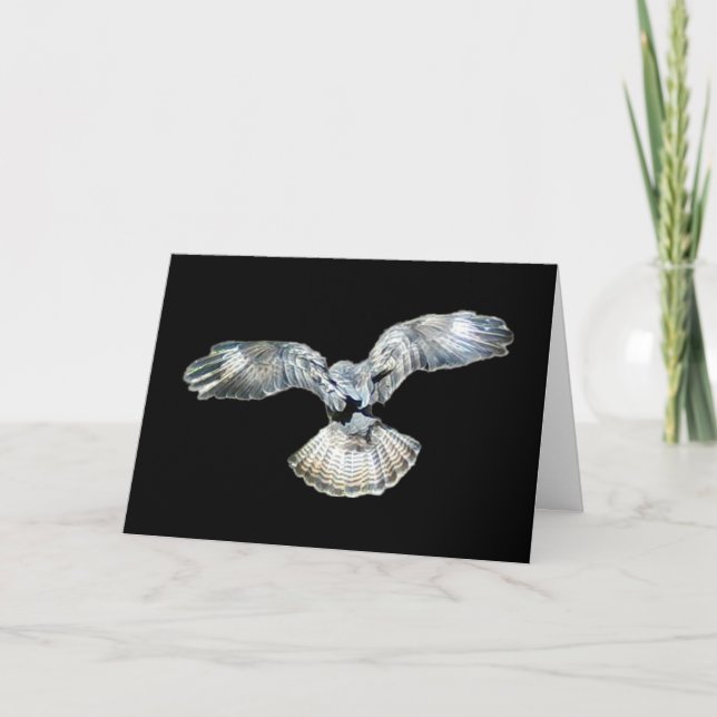 Customisable Buzzard Fanned Wings Greeting Card  Kort (Framsida)