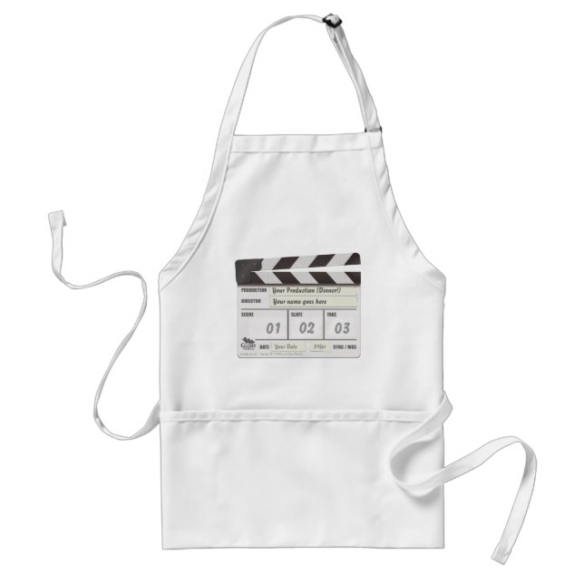 Customisable Clapperboard kock Apron. Förkläde (Framsidan)