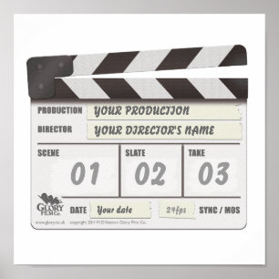 Customisable Clapperboard tryck