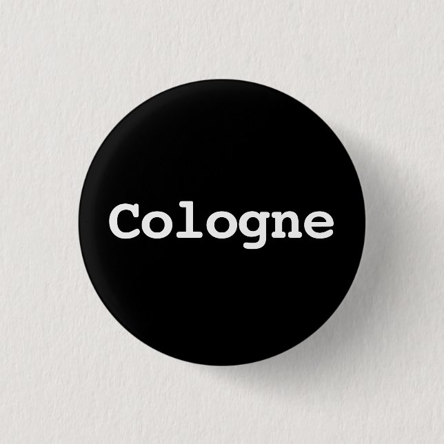Customisable Cologne Typography Knapp (Framsida)