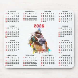 Customisable Cute Pittie Dog Calendar Musmatta