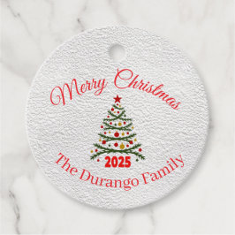 Customisable Festive Xmas Tree Christmas Party  Gåvor Etiketter