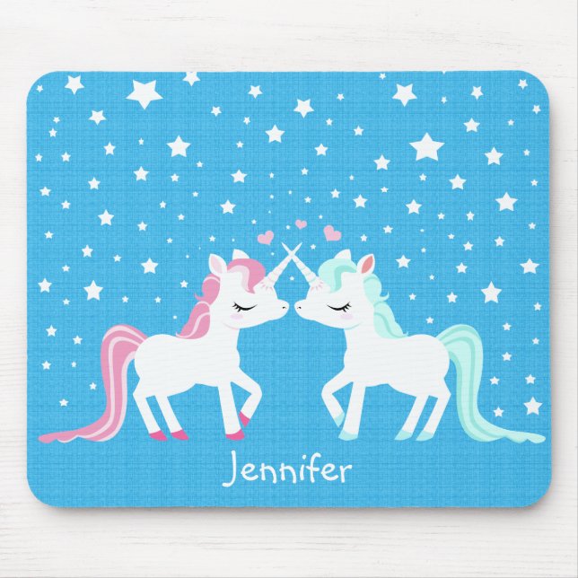 Customisable förälskad mousepad för Unicorns Musmatta (Framsidan)