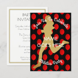 Customisable friidrottpartyinbjudan inbjudningar