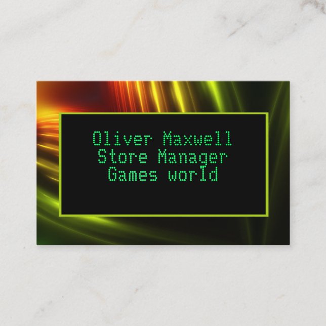 Customisable futuristic space abstract business ca visitkort (Framsida)