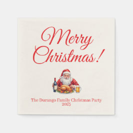 Customisable Jolly Santa Claus Christmas Party Pappersservett