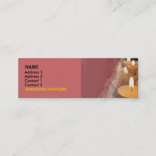 Customisable mager visitkort för stearinljus