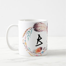 Customisable mugg för Boho Monogramkaffe