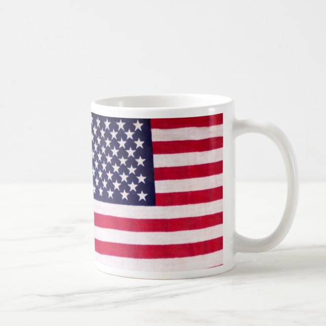 Customisable ord för stolt amerikanska flagganmugg kaffemugg (Höger)