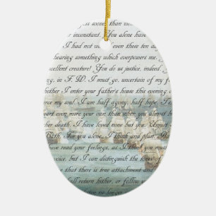 Customisable övertalningbrev julgransprydnad keramik