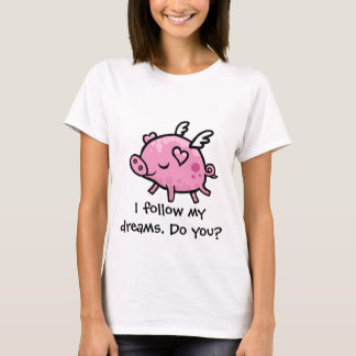 Customisable text för tecknadflyggris tee shirt