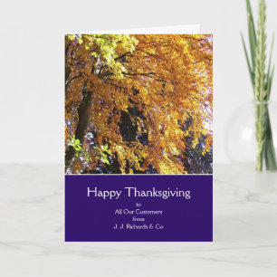 Customisable thanksgivingkort - höstlövverk helgkort