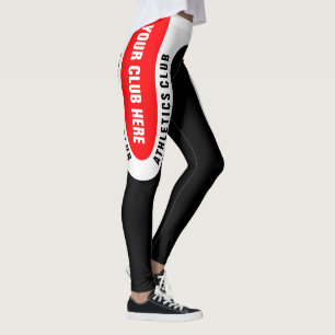 Customisable version 1 för friidrottklubbdamasker leggings