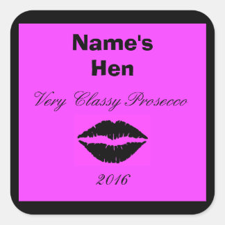 Customisable vinflaskaetikett fyrkantigt klistermärke