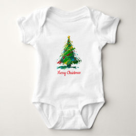 Customisable Xmas Tree Oil Painting Shortsleeve T Shirt