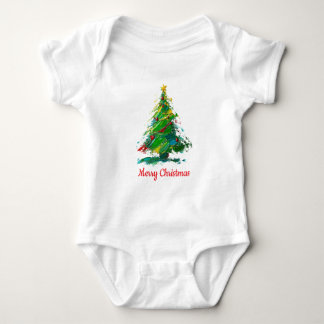 Customisable Xmas Tree Oil Painting Shortsleeve T Shirt