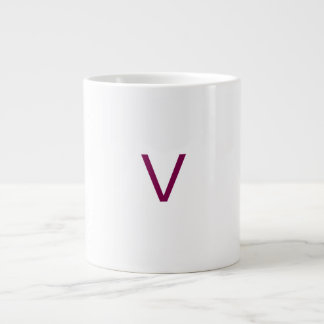 Customised letter V mug Jumbo Mugg