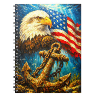 CUSTOMIZABLE AMERICAN EAGLE NOTEBOOK ANTECKNINGSBOK