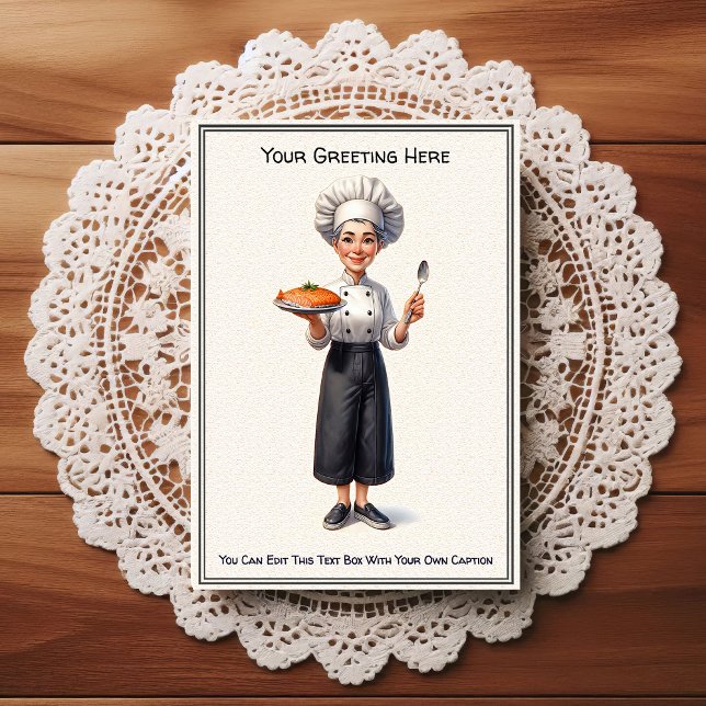 Customizable Any Occasion Cooking / Chef Postcard Vykort (Skapare uppladdad)