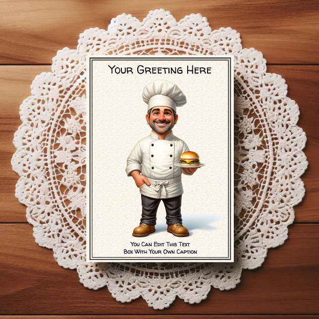 Customizable Any Occasion Cooking / Chef Postcard Vykort (Skapare uppladdad)