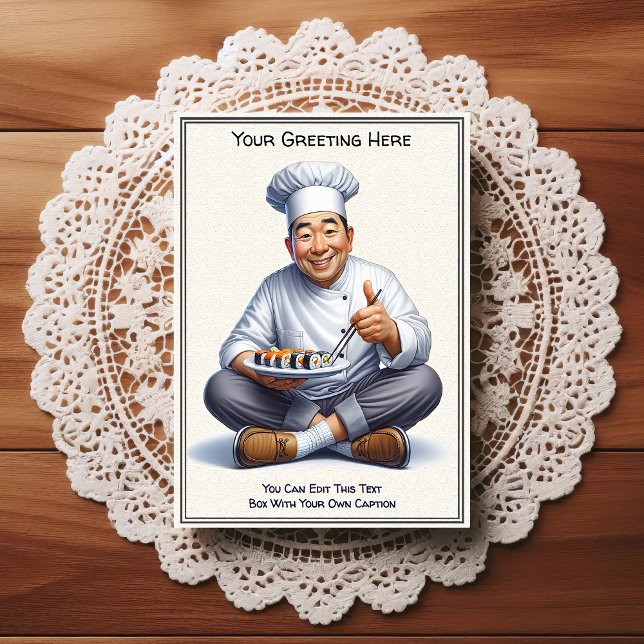 Customizable Any Occasion Cooking / Chef Postcard Vykort (Skapare uppladdad)