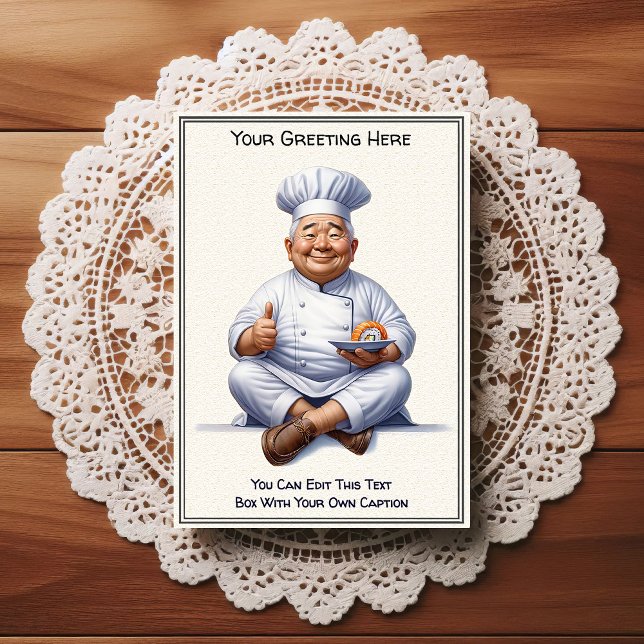 Customizable Any Occasion Cooking / Chef Postcard Vykort (Skapare uppladdad)