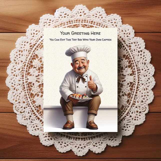 Customizable Any Occasion Cooking / Chef Postcard Vykort (Skapare uppladdad)