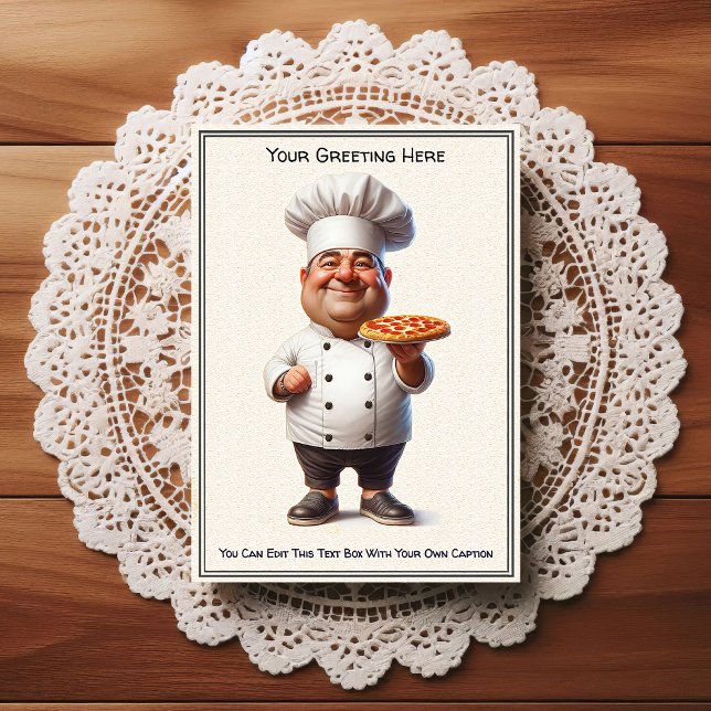 Customizable Any Occasion Cooking / Chef Postcard Vykort (Skapare uppladdad)