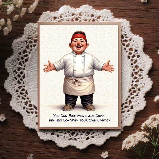 Customizable Any Occasion Cooking / Chef Postcard Vykort (Skapare uppladdad)