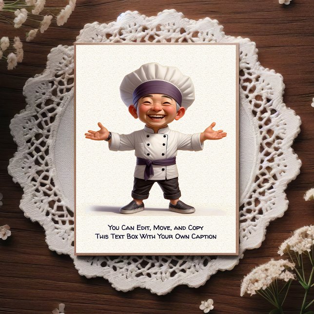 Customizable Any Occasion Cooking / Chef Postcard Vykort (Skapare uppladdad)