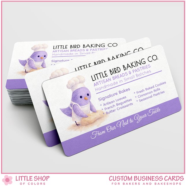 Customizable Bakery Bread Shop Business Card Visitkort (Skapare uppladdad)