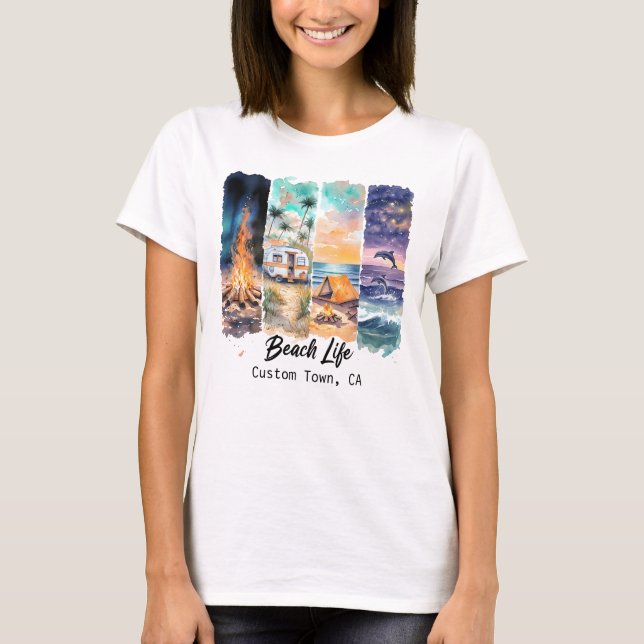 Customizable Beach Life Tee (Framsida)