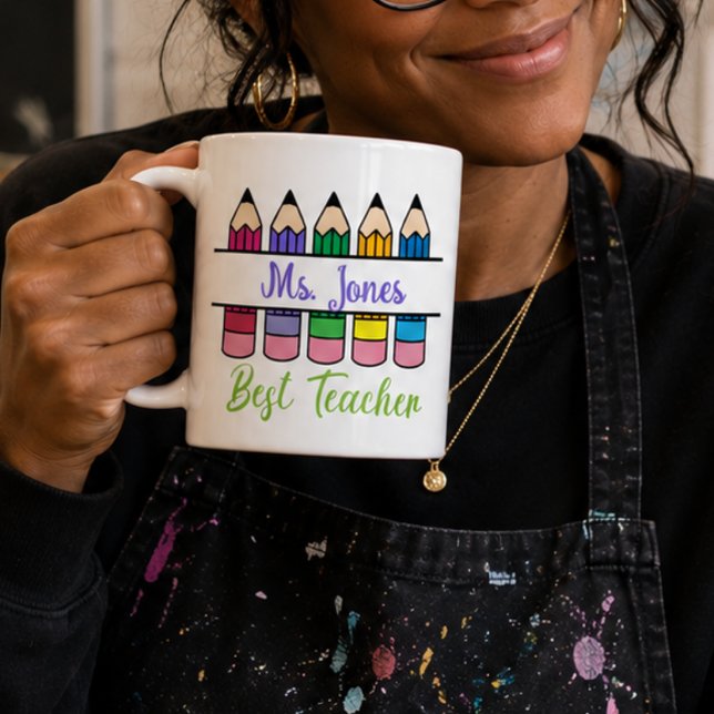 Customizable Best Teacher Appreciation Kaffemugg (Skapare uppladdad)