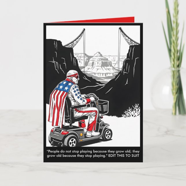 Customizable Birthday Card getting older theme Kort (Framsida)