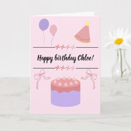 Customizable birthday card  kort