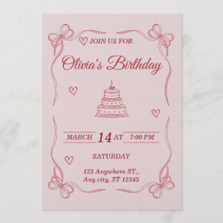 Customizable Birthday Invitation Card - Stylish Inbjudningar