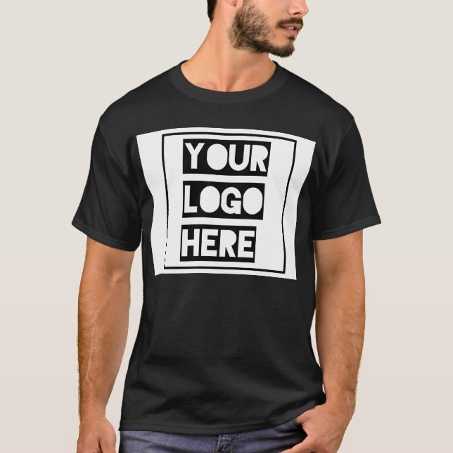 Customizable Black T-shirt  (Framsida)