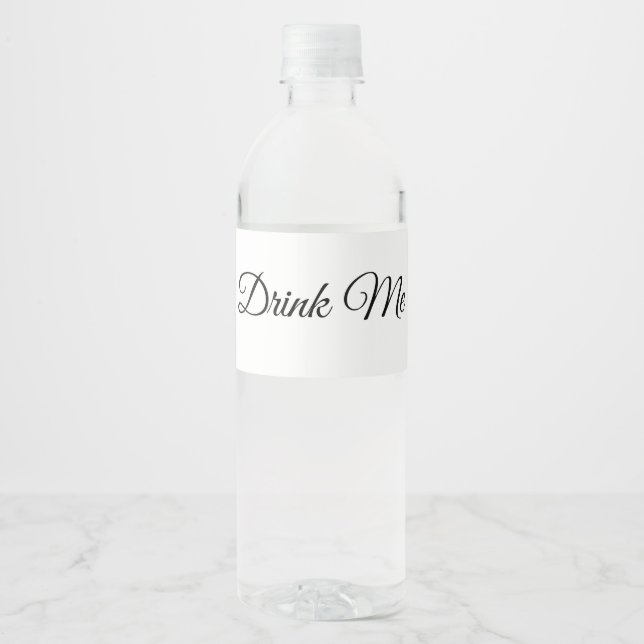 Customizable Blank Water Bottle Labels for Wedding Vattenflaskor Etikett (Framsida)