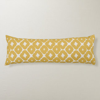 Customizable Boho Mustard Diamonds Cushion Kroppskudde
