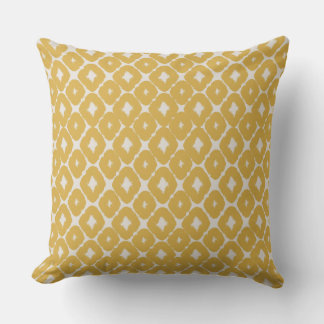 Customizable Boho Mustard Diamonds Cushion Kudde